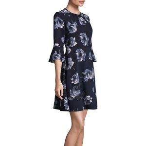 NWT♠️Kate Spade Night Rose Crepe Dress